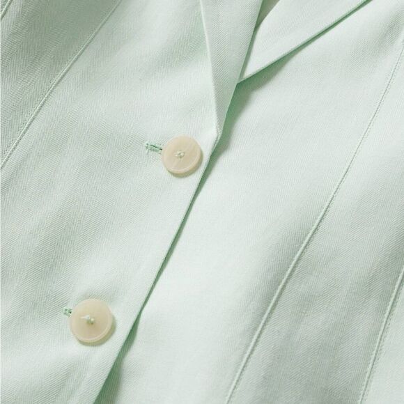 Mango Linen Blend Structured Blazer Jacket New - Picture 2 of 8